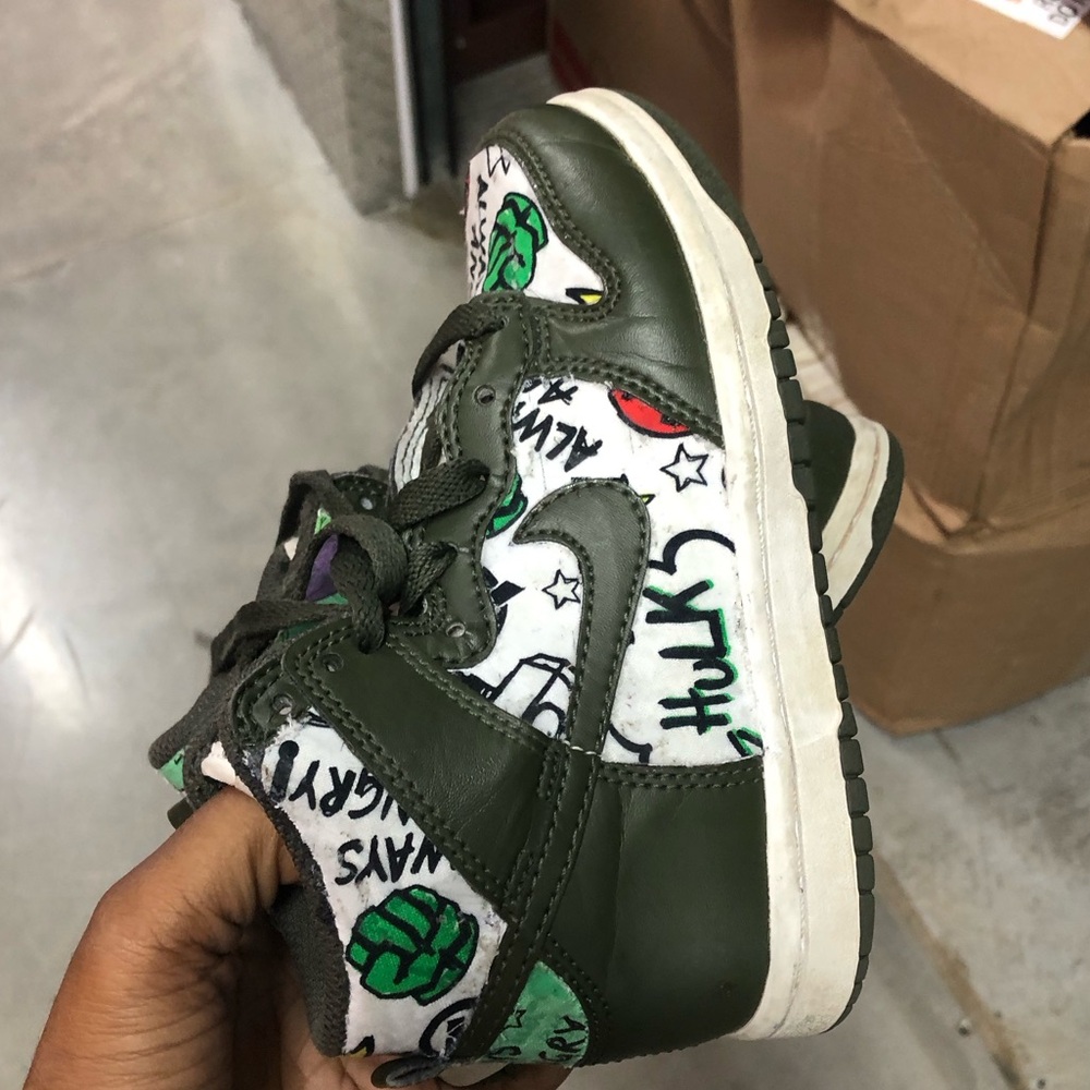 Custom bought Hulk nike Dunks